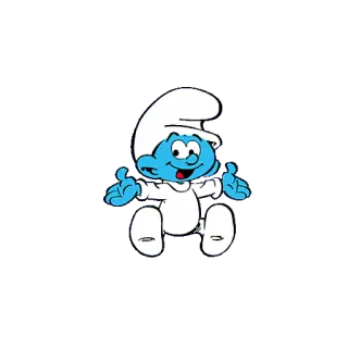 👶 f7b23103 Smurf kreskówka, smurf, niebieski, dzieci telegram sticker