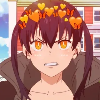 😠 71eb30a9 Maka Anime, Cuori, Ragazza, Carino, Arrabbiato telegram sticker