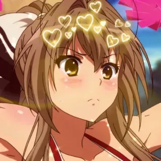 😊 8e59e08c Anime, Ragazza, Cuori, Carino telegram sticker