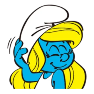 🙃 3088c963 Smurfette Smerfetka, Smerf, kreskówka, postać, animacja telegram sticker
