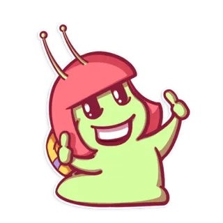 🙂 e6d4e5d0 Slak, Cartoon, Duim omhoog, Schattig, Personage telegram sticker