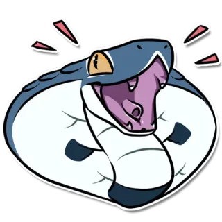 ‼ b21213bb snake, cobra, cartoon, animal, reptile, open mouth whatsapp sticker