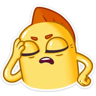 😑 34777961 Emoji, Dessin animé, Triste, Fâché, Pensif, Frustré whatsapp sticker