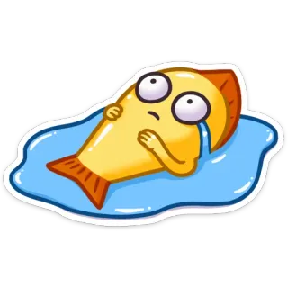 😭 bab0e5ad poisson, pleurer, triste, eau, émotion, dessin animé whatsapp sticker