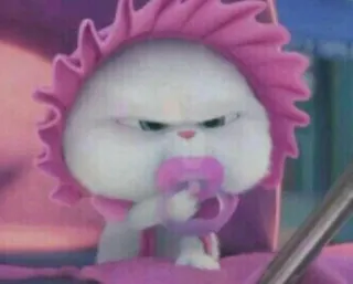 🍼 93f53977 Snowball The Secret Life of Pets kelinci, imut, bunny, bayi, empeng telegram sticker