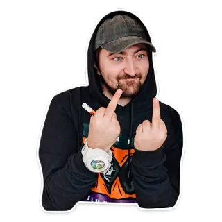 🖕 181a8902 jari tengah, menyinggung, gestur, pria telegram sticker