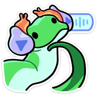 🐍 686e6eb8 cobra, fones de ouvido, música, animal, adesivo, fofo telegram sticker
