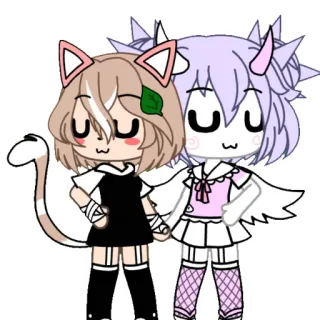 ✨ 581cfa5a Gacha Life, Style Anime, Kawaii, Mignon, Art numérique, Dessin animé, Personnage telegram sticker