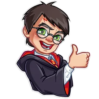 👍 2c37ef51 Harry Potter 해리포터, 마법사, 마법, 좋아요, 캐릭터 telegram sticker