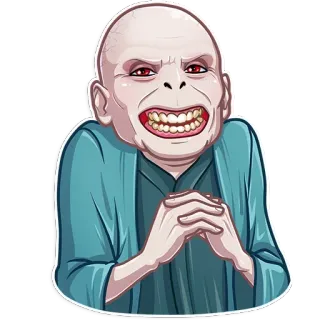 😈 90c87f2f Voldemort Harry Potter 볼드모트, 해리포터, 마법사, 악당, 마법, 악 telegram sticker