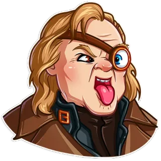 🤪 da53ccda Alastor Moody Harry Potter 해리포터, 마법사, 매드아이, 알라스토 무디, 안대, 만화 telegram sticker