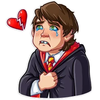 💔 df64ff03 슬픈, 상심, 울음, 마법사, 만화 telegram sticker