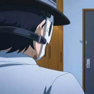 🚬 a253ecf2 Anime, Charakter, Maske, Hut, High-Rise Invasion whatsapp sticker