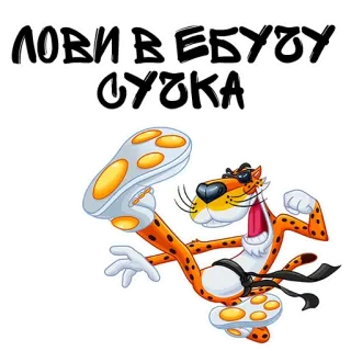 😗 796e1260 ЛОВИ В ЕБУЧУ СУЧКА Cheeta, Schop, Offensief, Russisch, Geanimeerd telegram sticker