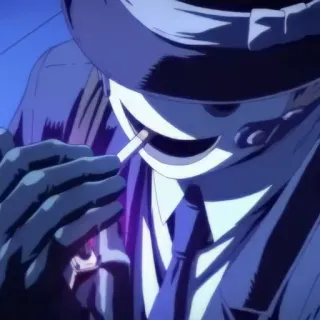 🚬 63a8715e Sniper Mask High-Rise Invasion Anime, Masker, Jas, Rokok, Merokok telegram sticker