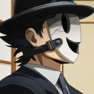 🚬 c9670980 Sniper Mask High-Rise Invasion Anime, Topeng, High-Rise Invasion, Sniper Mask, Karakter telegram sticker