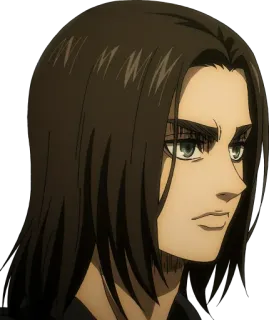 🤨 0005e442 Eren Yeager Attack on Titan Anime, Manga, Eren Jaeger, L'Attacco dei Giganti, Personaggio, Ritratto telegram sticker