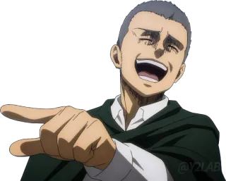 😂 8894777a Anime, Personaggio, Ridendo, Indicando, Divertente telegram sticker