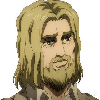 😊 e1251834 Zeke Yeager Attack on Titan Anime, Personaggio, Ritratto, Barba, Serio, Zeke, Yeager telegram sticker
