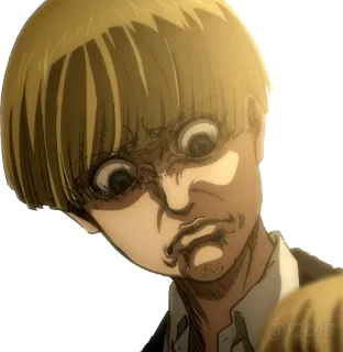👀 f6781825 Yelena Attack on Titan Anime, Manga, Personaggio, Divertente, Yelena, L'attacco dei giganti, Espressione, Scioccato telegram sticker