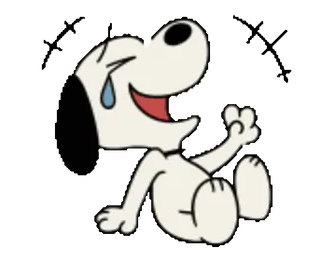 ๐คฃ 1f5141c7 Snoopy Peanuts cartoon, dog, snoopy, laughing, peanuts telegram sticker