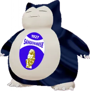 🟦 38766ffb Snorlax 1927 SANGIOVANNESE 포켓몬, 잠만보, 축구, 이탈리아, Sangiovannese telegram sticker