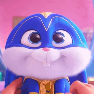 🍧 c4579bd8 Snowball The Secret Life of Pets Снежок, кролик, зайчик, синий, Тайная жизнь домашних животных, мультфильм, персонаж, милый telegram sticker