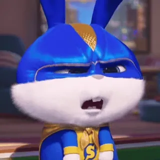 🤔 1bc2df3b Snowball The Secret Life of Pets coniglio, cartone animato, coniglietto, animale domestico, animale, carino, personaggio telegram sticker