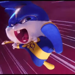 🤸‍♂️ 5e000ff1 coniglio, animale, cartone animato, supereroe, illustrazione telegram sticker