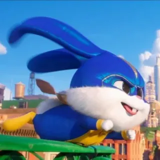 🐰 0c466fd4 Snowball The Secret Life of Pets coniglio, supereroe, cartone animato, animale, volante telegram sticker