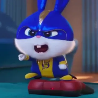 🐰 10ae4d35 Snowball The Secret Life of Pets Cartone animato, Coniglietto, Supereroe, Animale domestico, Animale, Coniglio telegram sticker