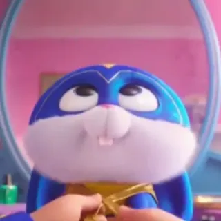 🐰 26ff3f2d Snowball The Secret Life of Pets coniglio, coniglietto, supereroe, cartone animato, animale, animali domestici, carino telegram sticker