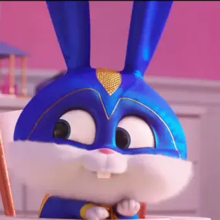 🐰 2f06f071 Snowball The Secret Life of Pets coniglio, cartone animato, animale, carino, animale domestico, supereroe telegram sticker