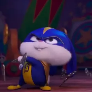 🐰 4f428601 Snowball The Secret Life of Pets coniglio, coniglietto, supereroe, cartone animato, animato, animale telegram sticker