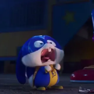 🐰 7de38091 Snowball The Secret Life of Pets coniglio, coniglio, supereroe, cartone animato, animato, Pets - Vita da animali, Snowball telegram sticker