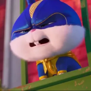 🐰 856195a1 Snowball The Secret Life of Pets coniglio, coniglietto, animale, cartone animato, carino, divertente telegram sticker