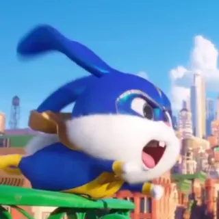 🐰 8b1791c6 Snowball The Secret Life of Pets coniglio, supereroe, cartone animato, animale, film telegram sticker