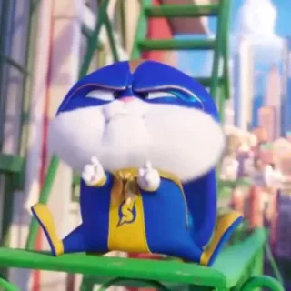 🐰 ac41edbc Snowball The Secret Life of Pets coniglio, dito medio, personaggio dei cartoni animati, offensivo, atteggiamento telegram sticker