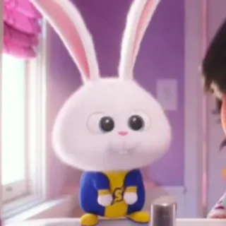 🐰 c66eb810 Snowball The Secret Life of Pets coniglio, coniglietto, animale, cartone animato, animale domestico telegram sticker