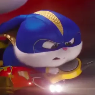 🐰 f9446a69 Snowball The Secret Life of Pets coniglio, supereroe, coniglio, animale, cartone animato, Pets - Vita da animali, Snowball telegram sticker