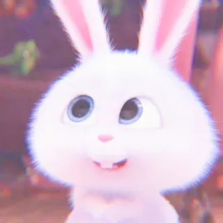 🐰 51294d84 Snowball The Secret Life of Pets 스노우볼, 토끼, 마이펫의 이중생활, 귀여운, 동물, 만화 telegram sticker