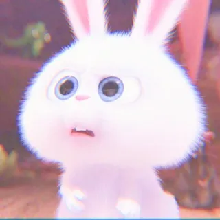 🐰 5f86cdcb Snowball The Secret Life of Pets 토끼, 귀여운, 토끼, 동물, 애완동물, 만화 telegram sticker