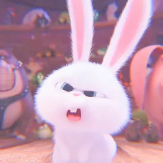 🐰 855cdf46 Snowball The Secret Life of Pets 토끼, 귀여운, 동물, 만화, 애니 telegram sticker