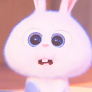 🐰 8daa8a29 Snowball The Secret Life of Pets 토끼, 흰색, 귀여운, 동물, 애완동물, 만화, 바니 telegram sticker