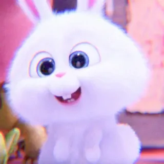 🐰 9d153f0e Snowball The Secret Life of Pets 만화, 토끼, 귀여운, 동물, 흰색, 애완 동물 telegram sticker