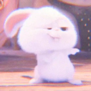 🐰 a64014b6 Snowball The Secret Life of Pets 토끼, 귀여운, 애니메이션, 웃긴, 애완 동물 telegram sticker