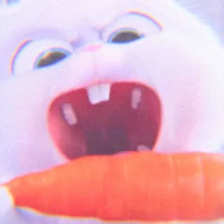 🐰 e075a476 토끼, 당근, 동물, 귀여운, 웃긴, 만화, 토끼 telegram sticker