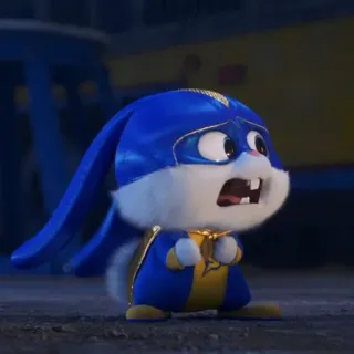 🐰 00c19c50 Snowball The Secret Life of Pets coelho, coelhinho, desenho animado, personagem, fofo telegram sticker