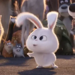 🐰 021da284 Snowball The Secret Life of Pets coelho, coelhinho, animal, animal de estimação, desenho animado, fofo telegram sticker