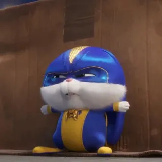 🐰 2da25c92 Snowball The Secret Life of Pets Bola de Neve, Coelho, Super-herói, Pets - A Vida Secreta dos Bichos, Desenho animado telegram sticker